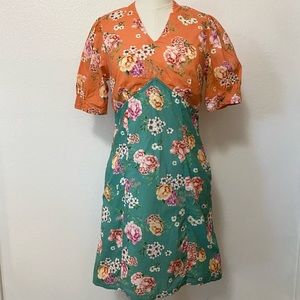 Wayward Fancies eShakti Custom Floral Summer Dress Size Small